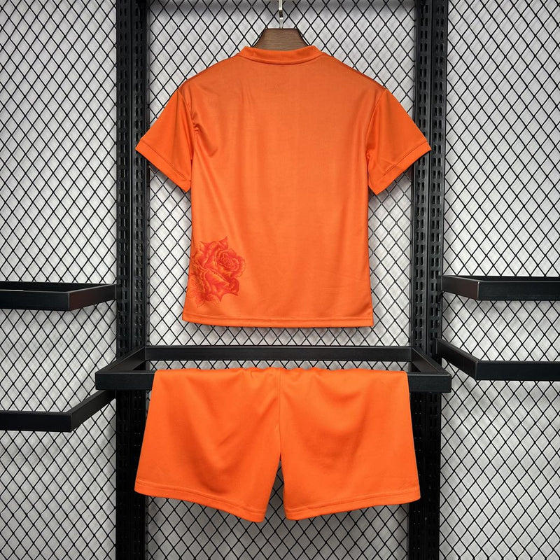 Real Madrid Y-3 Naranja 24/25 Conjunto Infantil - Kit Kid`s